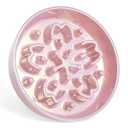 LE TAUCI Ceramic Slow Feeder Dog Bowls Small Breed, 0.6 Cups Dog Food Dish for Fast Eaters, Puzzle Bowl for Small Dogs and Cats,Angle White