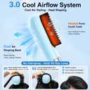 Cordless Hair Straightener Brush with Cool Air, 5-in-1 Portable Ionic Frizz-Free Straightening Brush, Rechargeable Touch Up On-the-Go Brush, MCH Fast Heating, LED Display, Anti-Scald for Women Travel
