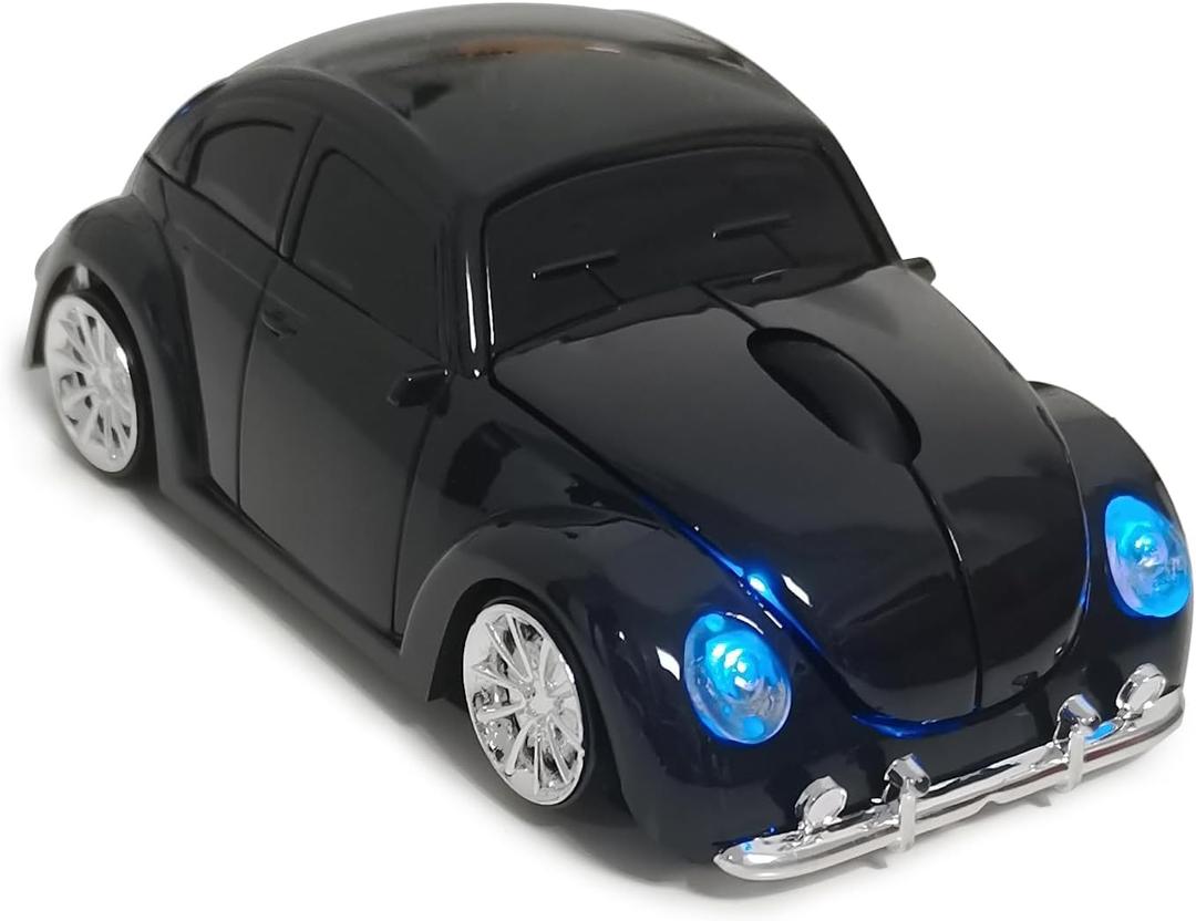 Wireless Car Mouse, Funny Car Shaped Mouse 2.4GHz Optical Wireless Mice for Computer PC Notebook Laptop (Black)