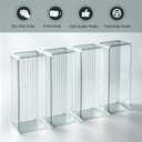 Hudgan 8 Pack Clear Plastic Drawer Organizer Bins Set, Stackable Cutlery Storage Bins Trays for Organizing Kitchen, Bathroom, Office, Crafts, Gadgets, Cabinet Supplies