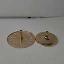 LANLONG Cake Stand for Dessert Table 12 Inch Gold Crystal Pendants Metal Cake Stand Serves as A Round Dessert Cupcake Display Plate for Table, Wedding, Party, Event (Medium)