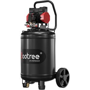 14Gal Portable Ultra Quiet Air Compressor, Max 115PSI 2HP 8.75CFM 70dB Oil-Free Low Noise Air Compressor for Auto Repair, Bike Tires, Garage Spray Painting 110V/60Hz
