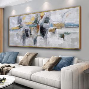 Abstract Colorful Wall Art Decor 20"x40" Framed Canvas Wall Art For Bedroom