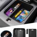 Karltys Center Console Organizer Tray for Mitsubishi Outlander 2022-2025 2026 Accessories (NOT for Outlander Sport) Middle Console Organizer Armrest Storage Box with Non-Slip Silicone Liners