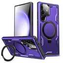 for Samsung Galaxy S23 Ultra Case, [Compatible with Magsafe] [Invisible Built in Stand & Ring Holder] MIL-Grade, Dual Layer Shockproof Full Protective Case for Galaxy S23 Ultra-Purple