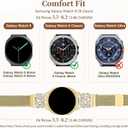 Magnetic Strap for Galaxy Watch 8 / Watch 8 Classic Band, Metal Milanese Slim Dressy Bracelet for Samsung Watch Bands Women, Starlight Rose Gold Sport Mesh Loop Bling Wristband 40mm 44mm 46mm Gilr Gift