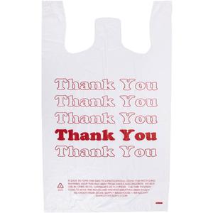 SSWBasics Premium Thank You T-Shirt Bags - 500 - Pack, 18 x 8" x 30", .48mil HDPE Thickness - Ideal for Restaurants, Retail, Grocery, Takeout - Standard Supermarket Size - Strong and Durable
