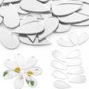 0.5x1 Inch Self-Adhesive Mosaic Tiles, 0.8mm Thick Fancy Tiny Mirror, 200Pcs Teardrop Shape Small Mirrors for Crafts, Silver DIY Mirror Mini Mirrors Wall Stickers for Crafts Art Wall Door Home Decorat