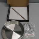 DOLAMOTY BBQ Vertical Skewer Pan Gyro Spit Shawarma Stand for oven, Al Pastor Skewer for Grill, El Pastor Hack for Tacos Al Pastor Chicken, Brazilian, Stainless Steel, with 8",10" stick