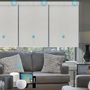 SmartWings Motorized Blinds with Remote for Windows, Matter Roller Window Shades 100% Blackout Automatic Electric Smart Blinds Compatible with Homekit, Alexa, Google Home, Vigor White