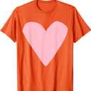 Light Pink Heart Orange T-Shirt. Small