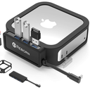 Reborn Mac mini M4 Dock & Case Black | 5-Port USB-C Hub with 5G 3* USB-A 3.0, SD TF 3.0 Card Reader | High-Speed Data Transfer & Multi-Device Connectivity for Mac mini M4 and M4 Pro 2024