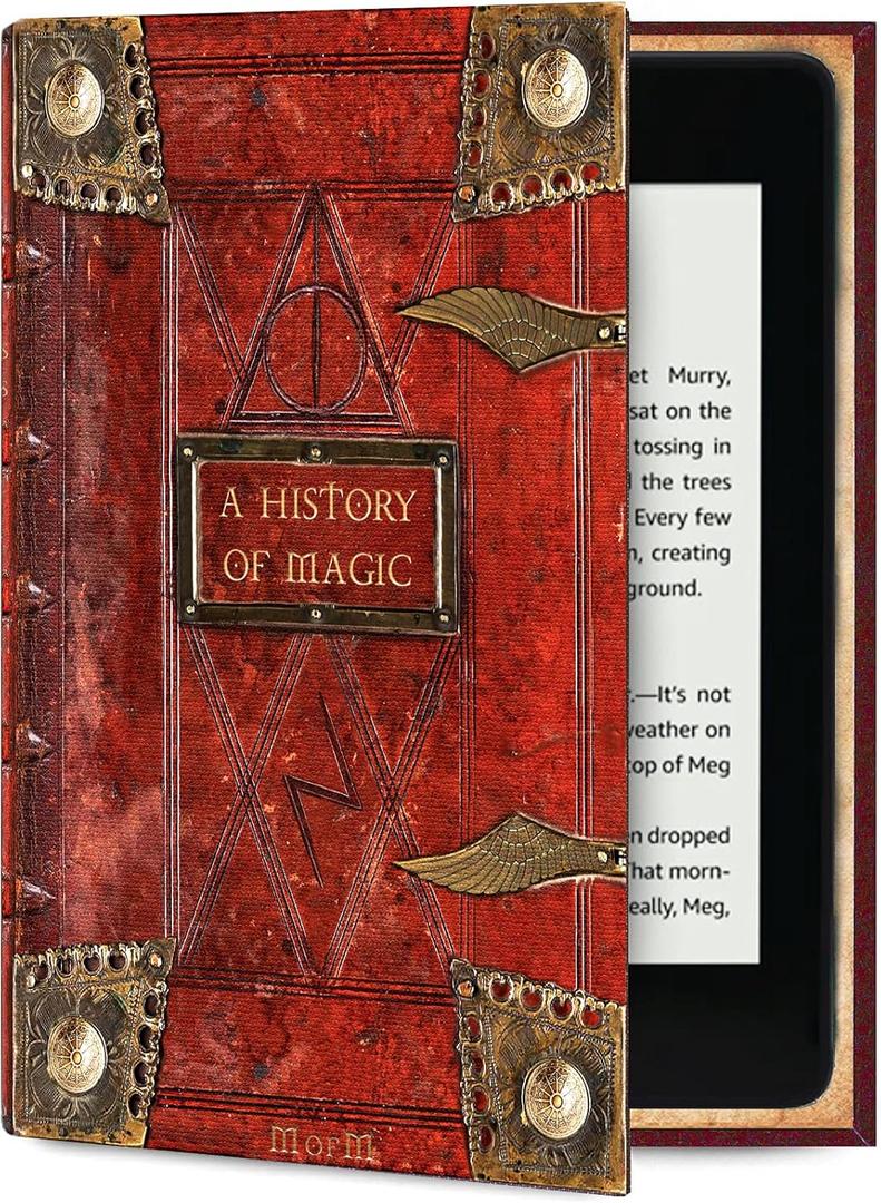 Universal Book Cover for eReader Devices with 6 to 6.8 Inch Screen. Works with Kobo, Nook, Kindle, Kindle Paperwhite, Sony, storytel and More. (History of Magic)