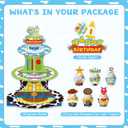 26Pcs Cartoon Story Birthday Party Decorations Including Cake Stand Cupcake Wrappers Cupcake Topper Cake Topper
