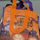 Aviski 40PCS Halloween Small Trick or Treat Bags, 7.9"7.9"3.15", Non-Woven Gift Tote Bags with Handles for Gifts Wrapping, Party Supplies