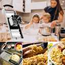 Stainless Steel Spaetzle Maker Homemade Noodle Dumpling Making Tool with Safety Pusher and Comfortable Rubber Handle