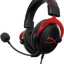 HyperX Cloud II - Gaming Headset, 7.1 Surround Sound, Memory Foam Ear Pads, Durable Aluminum Frame, Detachable Microphone, Works with PC, PS5, PS4, Xbox Series X|S, Xbox One  Red