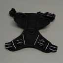 rabbitgoo Dog Harness No Pull with 2 Leash Clips, Adjustable Soft Padded, Reflective Oxford No Choke Pet Vest with Easy Control Handle for Medium Sized Dogs, Black, M