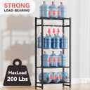 Clothing Rack for Hanging Clothes with 3 Shelves for Luggage Box Storage, Freestanding Mini Garment Rack 30" x 12" x 62",Black