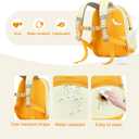 CAMTOP Toddler Backpack for Boys Girls 2-4, Kids Backpacks for Kindergarten Preschool, 12" H Small Bookbag for Daycare Travel (Yellow, 12''- Not fit A4 folder)