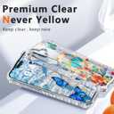 PIXIU Case for iPhone 16 Compatible with Magsafe, Laser Glossy Pattern,Cute Curly Wave Clear TPU Bumper Military Grade Drop tection Phone Cover for Women/Girls -Butterfly/Floral