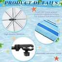 Buryeah 2 Pcs Automatic Chair Umbrella with Universal Clamp 44" UPF 50+ Portable Clamp on Beach Chair Adjustable Wheelchair Umbrella for Outdoor Patio Parasol