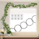 24 Pcs Chain Trellis for Climbing Plants, 120 Inch Long Metal Plant Trellis Indoor Outdoor, Garden Wall Vine Support Trellis, Plant Accessories for Ivy, Peonies, Circle Design Black