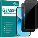 2 Pack Privacy Screen Protector for iPhone 14/iPhone 13/iPhone 13 Pro, Privacy Screen iPhone 13 6.1 Inch Tempered Full Screen Glass Film, Anti-Spy, Bubble Free, Case Friendly