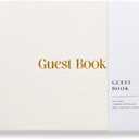 Lamare Wedding Guest Book  Elegant Guest Book for Party, Baby Shower Guest Book & Polaroid Guest Book for Wedding (White)