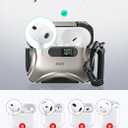 ESR for AirPods Pro 3 Case (2025), Compatible with Airpods Pro 3rd Generation Case (USB-C Cable), Effortless MagSafe, Drop-Proof Lock, Easy Open, Cyber Series, Titanium