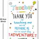 5 x Thank You Card Gift for Teacher, Appreciation Card for Teacher, 8×5.3 Inches