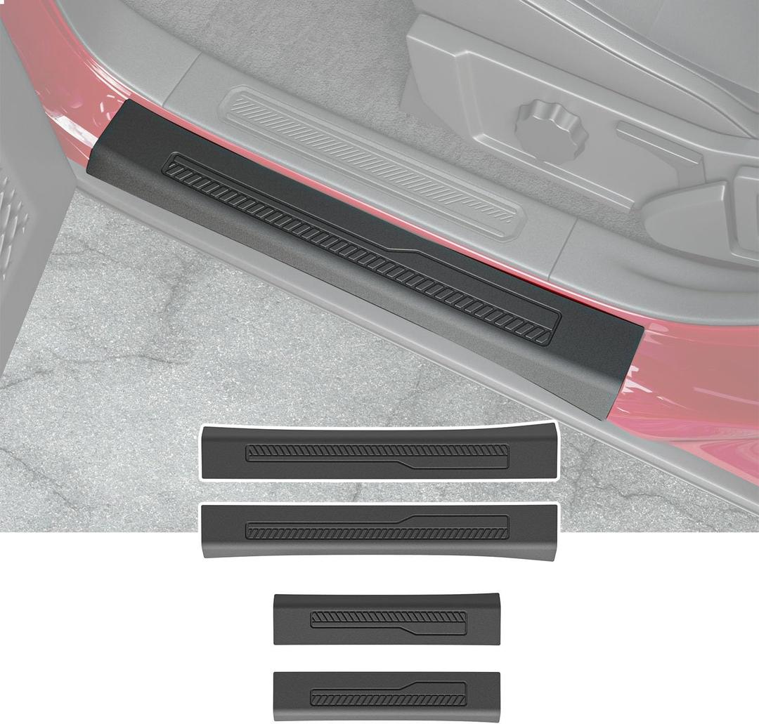 powoq Door Sill Protector Compatible with 2021-2024 Ford Bronco Car Door Protector TPE 4 Door Car Sill Guard Replacement for 2021-2024 Ford Bronco Accessories