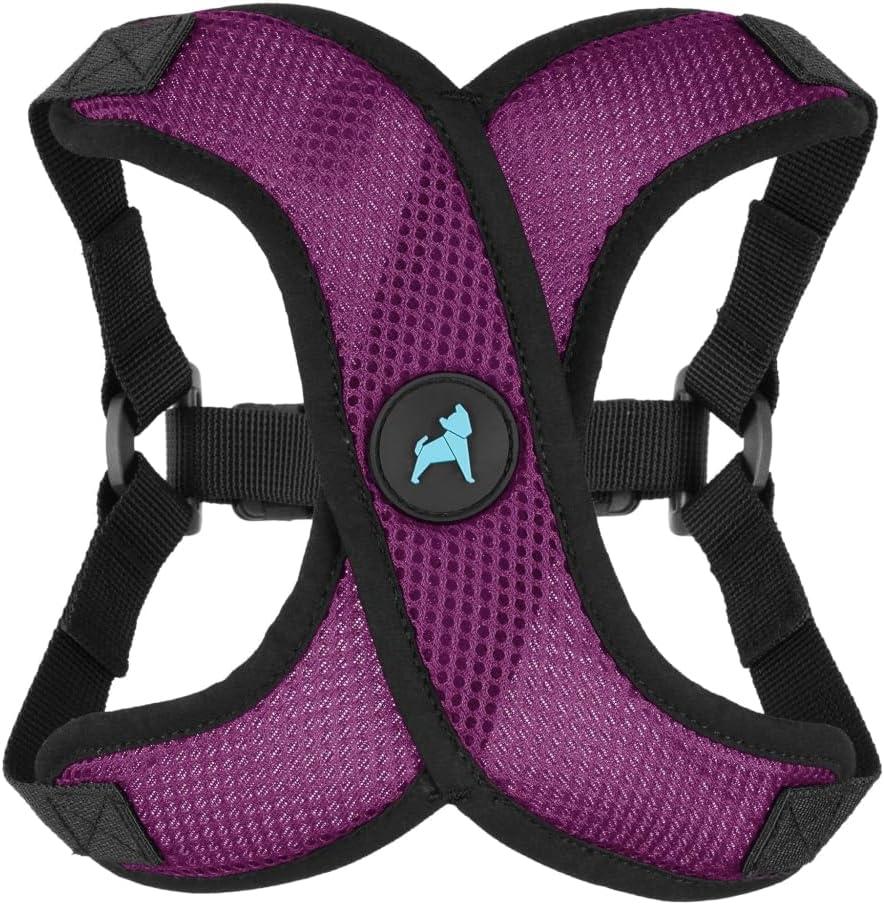 Gooby Comfort X Step in Lite Dog Harness - Choke Free, Escape Free with Light Breathable Mesh - Step in Dog Harness for Small Dogs Only - Quick Release Buckle, Metal D-Rings - Purple, Small (Small (14-17"))