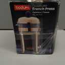 Bodum 34oz Chambord French Press Coffee Maker, High-Heat Borosilicate Glass, Stainless Steel, Black  Made in Portugal