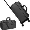 Bukere Garment Bag with Wheels, Rolling Travel Garment Duffle Bag with Shoes Compartment, Convertible 3 in 1 Suit Dress Bags for Men Women Business