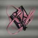 rabbitgoo Cat Harness and Leash Set for Walking Escape Proof, Adjustable Soft Kittens Vest with Reflective Strip for Cats, Comfortable Outdoor Vest, Pink, L