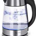 Taylor Swoden Glass Hot Water Kettle Electric for Tea and Coffee 1.7 Liter Fast Boiling Electric Kettle Cordless Water Boiler with Auto Shutoff & Boil Dry Protection