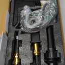 AVSIILE LED Bathroom Faucet 3 Hole, Matte Black Waterfall Bathroom Faucets, 8 Inch Widespread Modern Bathroom Sink Faucet & Parts, Wide Spread Touch On Three Hole 2 Handle Bathroom Vanity Faucet