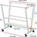 MEEDEN Print Rack - Art Storage Rack with Rolling Casters - Metal Print Display Rack for Artworks, Posters, Print - White