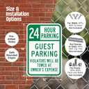 SmartSign 24 Hour Guest Parking Violators Towed At Owner's Expense Sign - 2-Pack, 12" x 18", 80 mil Thick Aluminum Composite (ACM), Pre-Drilled Holes, Green and White, Made in USA