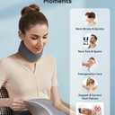 Neck Brace for Sleeping, for Relief Neck Pain and Provide Support Soft Cervical Collar, Neck Support Keep Vertebrae Stable & Aligned Relief of Cervical Spine Pressure Gray (Medium Size)