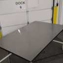EnduraSteel Stainless Steel Mobile Prep Table with Powdrr-Coated Mild Steel Frame 6 ft x3'9 ft