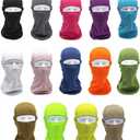 3 x 7in1 Balaclava Face Mask Windproof Neck Warmer Breathable Hood Quick Dry Cycling Headgear (40X22CM, Blue)