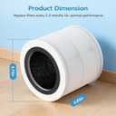 2-Pack AP100 AP102 Replacement Filter Compatible with AromaRoom AP100-A, AP100-B, AP100-C, AP102 & Core Mini Air Purifiers, 3-in-1 H13 HEPA and Activated Carbon Filter, White