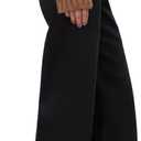 Supgoreou Women's Wide Leg Jeans High Waisted Stretchy Trendy Casual Versatile Work Denim Pants Trousers 2025 (Black, M)