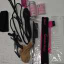 Goiple Electric Hot Comb Pink Hair Straightener Electrical Straightening Comb Curling Iron for Natural Black Hair Wigs with Wide Tooth/Rat Tail Comb, Wax Stick, Wig Cap, Edge Band, Hair Clips EXP 03/02/2028