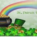 Clovers Gold Coin Jigsaw Puzzle 500 Pieces St Patrick's Day Rainbow DIY Wall Art Intellectual Decompressing Fun Game for Adults Teens