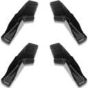 Wadoy RV Rain Gutter Spouts 2 Right & 2 Left, RV Gutter Spouts with Extensions - Direct Rainwater Away from The Sides of Your RV, Black