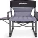 KingCamp XXL Heavy Duty Camping Directors Chair 550lbs Capacity, Extra Wide Oversized Camp Chairs with Side Table & Cooler Bag, Compact Padded Folding Chair for Big and Tall Outdoor Sports Picnic Lawn