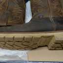 Thorogood American Heritage 11" Square Toe Wellington Leather Work Boots for Men with Slip-Resistant Outsole (Brown, 11.5)